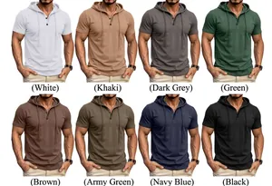 Grille de comparaison montrant huit couleurs disponibles du t-shirt à capuche homme