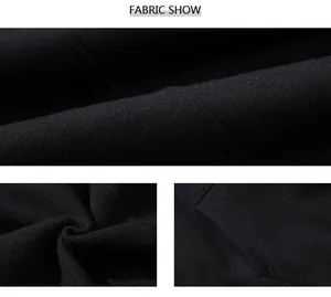 Close-up of black men's autumn hooded sweatshirt showing high-quality fabric texture.