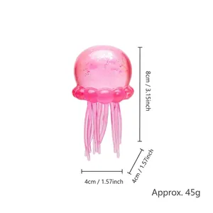 Soft pink pearlescent maltose jellyfish squeeze toy for sensory stress relief and fun