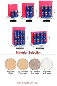 Detailed size guide and material selection for red kraft paper gift bags for parties.