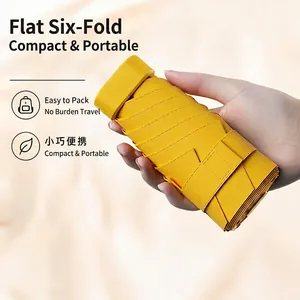 Mini Pocket Umbrella Folding Ultra Lightweight Sun Rain Compact Portable Travel Parasol With UV Protection UPF 50 Plus