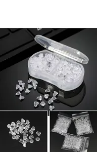 Clear silicone earring backs set including a storage case and bulk packaging bags