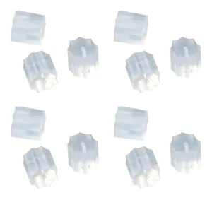 Universal transparent silicone earring backs set for earring security and comfort
