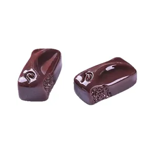Miniature brown resin chocolate accessories for DIY crafts and phone case decor