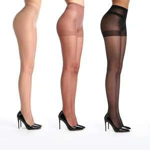 Women Ultra Thin Sheer Pantyhose High Elasticity Anti Snag Nylon Tights Skin Smoothing Seamless Hosiery