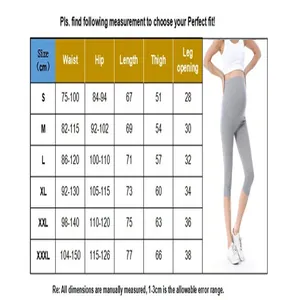 Guide complet des tailles pour leggings de grossesse taille haute avec mesures précises