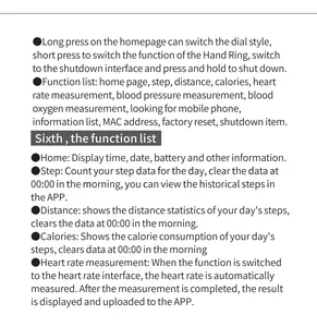 Functional manual for Y13 smart watch detailing fitness tracking and heart rate monitoring