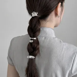 Minimalist Metal Ponytail Hook Set For Women Geometric Alloy Hair Cuff Headwear Cold Style Hair Pin Fashion Hair Accessories