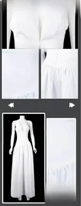 White Joker 2 Gaga Harley Quinn cosplay evening dress with slanted waist detail