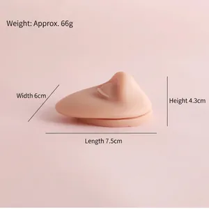 Professional silicone eye model for piercing practice with 7.5x6x4.3cm dimensions
