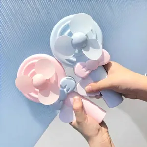 Lollipop Shape Hand Press Fan Manual Portable Mini Plastic Cooling Toy For Kids Students Travel Office Cute Cartoon
