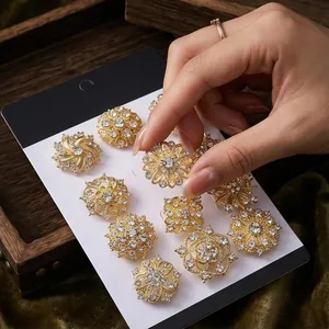 Vintage Zinc Alloy Rhinestone Flower Brooch Set For Women Fashion Artificial Pearl Animal Fruit Pin For Clothes Decoration