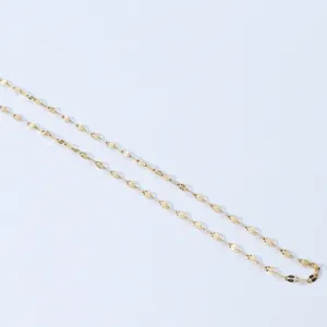 Elegant gold plated titanium steel snake bone chain necklace with a minimalist design.