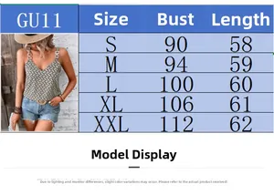 Size guide for French style V-neck camisole with metal buckle detail in slim fit