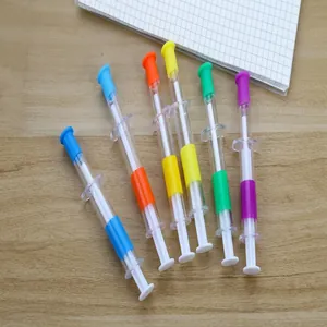 Creative syringe-shaped gel pens in multiple colors for students and office stationery