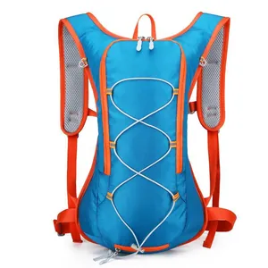 Blue and orange waterproof outdoor cycling backpack for hiking and climbing