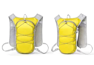 Professional yellow lightweight hydration vest backpack for outdoor cycling and running