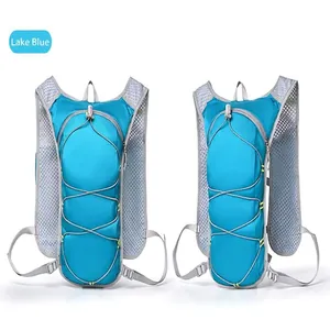Close-up of Lake Blue hydration vest for cycling and running marathons.