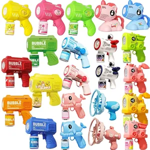 Automatic Handheld Bubble Machine Toy For Kids Electric Cartoon Animal Bubble Gun For Wedding Party Outdoor Fun Activity