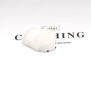 Detailed close-up of a white animal squishy toy for stress relief made of soft TPR material