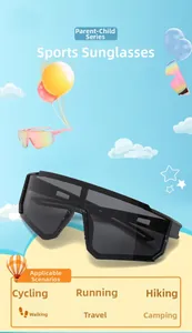 Kids wrap-around sports sunglasses suitable for cycling, running, and hiking activities