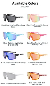 Colorful children's outdoor sports cycling sunglasses in eight different frame and lens variants