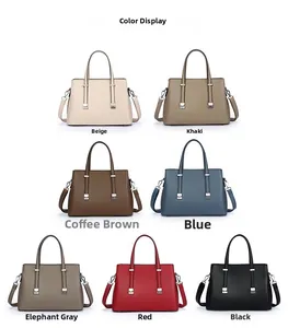 Selection of stylish large capacity women's tote bags available in seven different colors