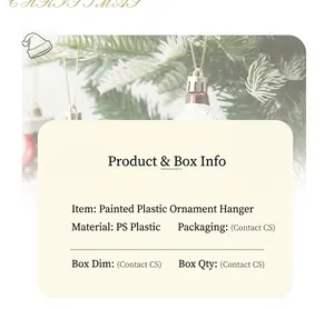 Detalles del producto con especificaciones de bolas de Navidad de plástico decor