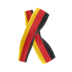 German flag color sports arm sleeves for sun protection with ice silk fabric