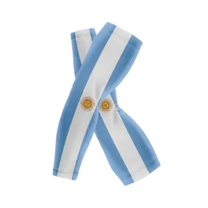 Argentina flag sun protection ice silk arm sleeves for outdoor sports and sunshade