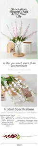 Detailed product specs for 100cm silk artificial Lily of the Valley wedding decor