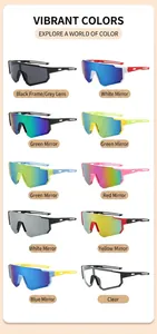 Kids sports sunglasses in multiple color variants for cycling with UV400 protection.