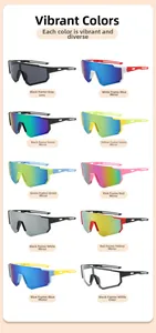 Occhiali da sole sportivi per bambini in vari colori con protezione UV400 per bici.