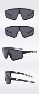 Kids outdoor sports sunglasses with black frame and grey lens, UV400 protection.