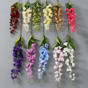 100cm Long Stem Artificial Lily Of The Valley Larkspur Bellflower Wedding Party Hotel Decoration Nordic Silk Flower Branch