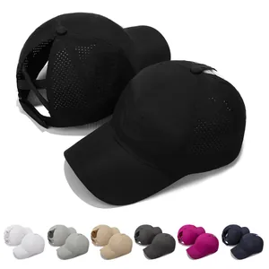 Berretto da Baseball da Donna con Coda di Cavallo Asciugatura Rapida Mesh Traspirante Cappello da Sole Regolabile Leggero Outdoor Running Summer Trucker Cap