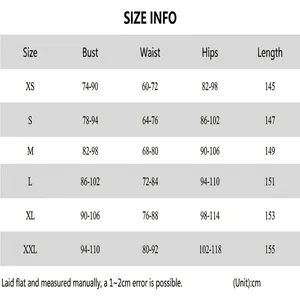 Detailed size chart for women's fashion diagonal collar ruffled solid color dress