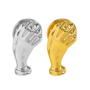 Kreative handförmige Bouquet-Broschen aus Metall in elegantem Gold- und Silber-Finish
