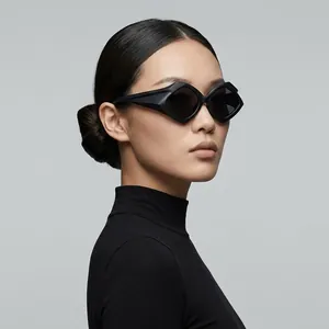 Geometric Polygon Sunglasses PC Frame AC Lens UV400 Hip Hop Punk Future Style Irregular Contrast Eyewear Unisex