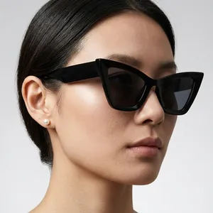 Vintage Cat Eye Sunglasses For Women UV400 Protection PC Frame AC Lens Retro Trendy Outdoor Fashion Eyewear