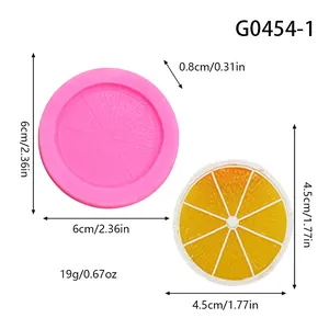 Silikonform für Zitronenscheiben zum Backen und Schokolade mit 6 cm und 4,5 cm Maßen