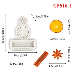 Stampo in silicone bianco per decorazioni fai-da-te a forma di limone e anice stellato