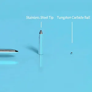 Detail view showing the high-quality stainless steel nib and tungsten carbide ball