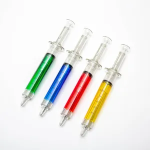 Colorful creative syringe-shaped ballpoint pens for students and novelty gift sets