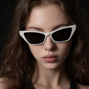 Premium vintage white cat-eye sunglasses for women featuring stylish dark lenses
