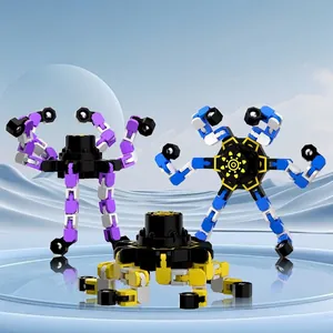 Deformable mechanical fidget spinner toys for kids stress relief in multiple colors