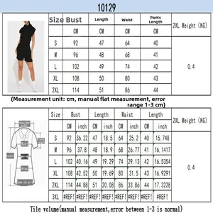 Size chart for women's hooded pocket sports two-piece leisure set in CM and inches