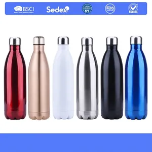 Stainless Steel Vacuum Insulated Water Bottle Cola Shape Sport Thermos Flask Portable Travel Car Cup Leakproof Drinkware