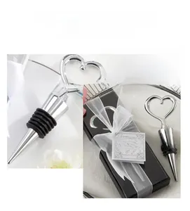 Eleganter herzförmiger Wein-Flaschenverschluss als Geschenkset mit Box-Details