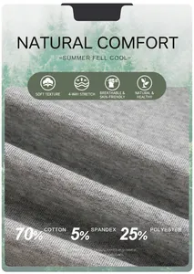 Macro detail showing the breathable grey cotton blend fabric texture for men's casual pants